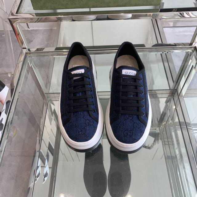 Gucci 24Ss 1977休闲厚底帆布 运动鞋 打造属于完美的风格 炸街款